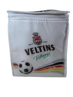 Veltins Pilsner Beer White Spell Out Logo Soccer Small Insulated Packable Cooler